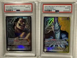 One Piece Crocodile OP14-079 AA L And Gecko Moria AA L Op14-080 PSA 10 - Image 1