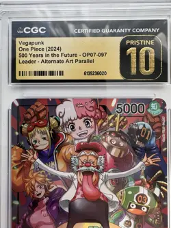 CGC PRISTINE 10 One Piece TCG: Vegapunk (Alt Art Leader)- OP07-097 Free Delivery - Image 3