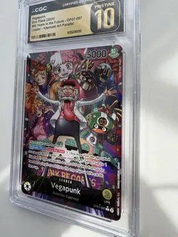 CGC PRISTINE 10 One Piece TCG: Vegapunk (Alt Art Leader)- OP07-097 Free Delivery - Image 5