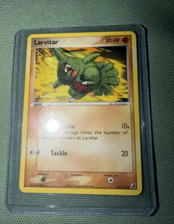 Pokemon Larvitar 61/115 Unseen Forces Card 2005 - Image 1
