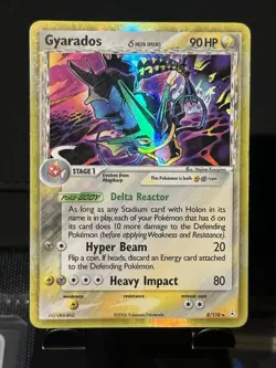 Pokemon Gyarados Delta Species Rare 8/110 90HP English 2006 Card - Played - Image 1