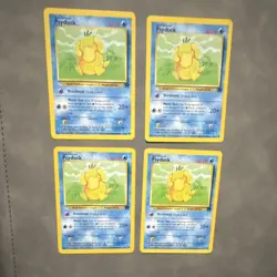Pokemon TCG Team Rocket Card Lot Psyduck, Basic Pokemon, English, 4 Cards - Image 1