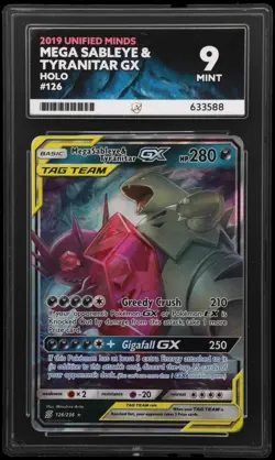 Mega Sableye & Tyranitar Tag Team GX 126/236 Unified Minds Pokemon Card ACE 9 - Image 1