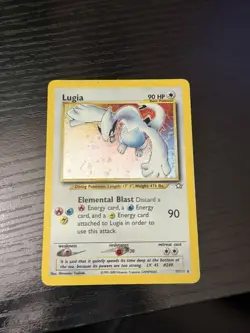Pokemon Lugia Neo Genesis 9/111 Holo Rare 90 HP Elemental Blast Card English - Image 1
