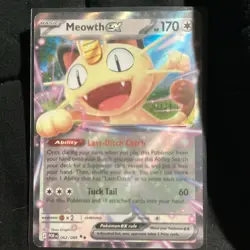 Pokemon Meowth ex Pokemon GO Holo Double Rare EX Card #062/088 170 HP - Image 3