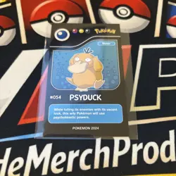 RARE FULL ART POKEMON POKEDEX BLACK CARD #054 PSYDUCK LOW POP 🏆 🌟 - Image 1