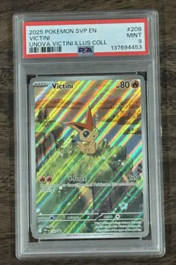 🔥 Victini SVP208 PSA 9 🔥 Scarlet & Violet Black Star Promo Holo Card - Image 1