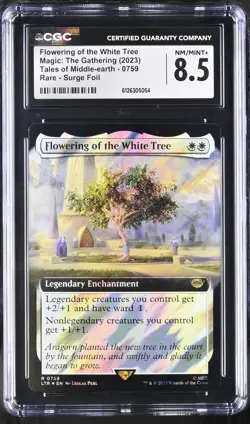 FLOWERING OF THE WHITE TREE Lord of the Rings Extended Surge Foil CGC 8.5 MTG - Image 1