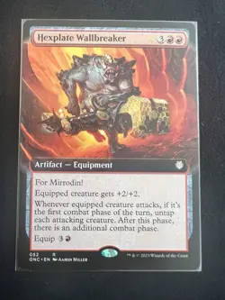 Hexplate Wallbreaker ONC Artifact Equipment Rare Regular Red 052 MTG NM - Image 1