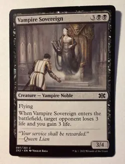 MTG Vampire Sovereign Regular #097/331 Double Masters 2022 Common 2x2 - Image 1
