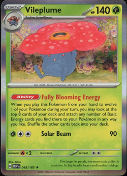 Pokemon Vileplume 045/165 Holo Rare SV: Scarlet & Violet 151 - Image 1