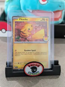 Pokemon Day 2026 PIKACHU Cosmos Holo Stamped Promo 051/162 NM/M Temporal Forces - Image 1