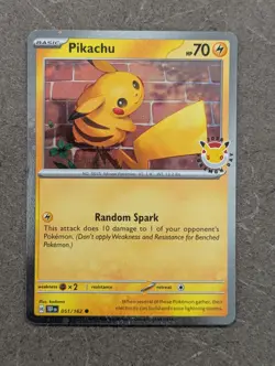 Pokemon Day 2026 PIKACHU Cosmos Holo Stamped Promo 051/162 NM/M Temporal Forces - Image 2