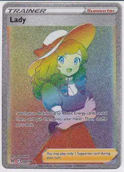Lady (Secret) 208/196 Lost Origin Holo POKEMON RAINBOW NM - Image 2