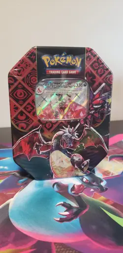 Pokemon TCG Paldean Fates Tin Shiny Charizard - Sealed 4 Pack Tin - Image 1
