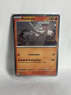 2026 Pokemon Reshiram Phantasmal Flames Stamped 017/094 Promo Cosmos Holo SEALED - Image 1
