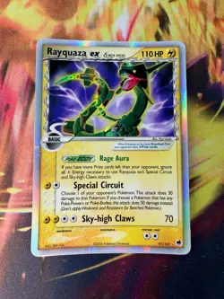 Rayquaza ex 97/101 LP-DMG Holo Rare EX Dragon Frontiers 2006 Pokemon TCG - Image 1