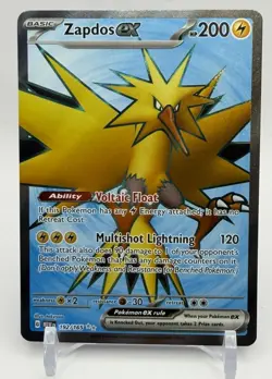 Zapdos ex 192/165 Ultra Rare 151 Pokemon Near Mint - Image 1
