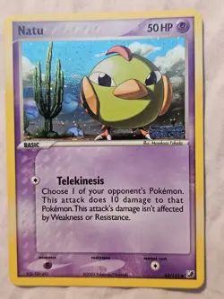 Pokemon Card - Natu Unseen Forces 63/115 Reverse Holo Stamped - Image 1