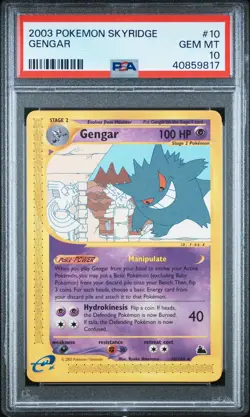 2003 POKEMON SKYRIDGE #10 GENGAR PSA 10 - Image 1