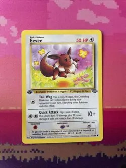 Pokemon Card Eevee Jungle 1st Edition Common 51/64 Near Mint - Image 1