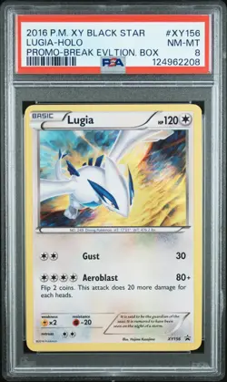 2016 POKEMON XY BLACK STAR PROMO LUGIA #XY156 PSA 8 NEAR MINT #124962208 - Image 1