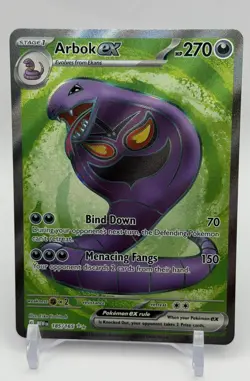 Pokemon TCG 151 Arbok ex Ultra Rare 185/165 - Image 1