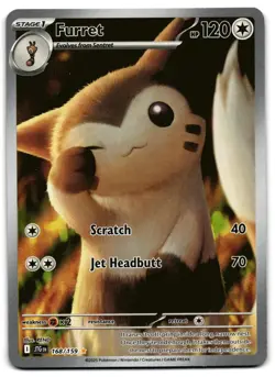 Furret 168/159 - 🌊 Journey Together Illustration Rare Pokemon TCG 🖤 - LP - Image 1
