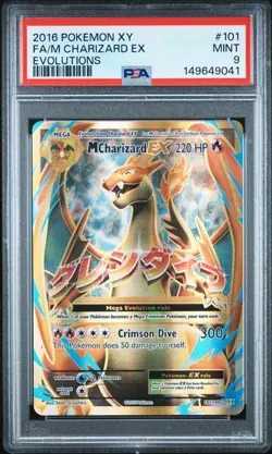 PSA 9 M CHARIZARD EX 101 EVOLUTIONS XY POKEMON MINT - Image 1