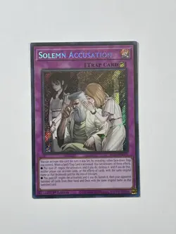 YuGiOh! TCG || Solemn Accusation - BLZD-EN079 - Secret Rare - Image 1