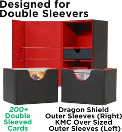 Commander Deck Box - MTG Deck Box for 200+ Double Sleeved Cards - Dual Sidelo... - Image 5