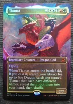 Mtg Rare Individuals Are Rising In Super Price Foil Borderless Tiamat English - Image 1