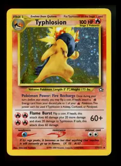 Typhlosion 17/111 Neo Genesis 2000 Holo Rare WOTC Pokemon Card TCG - Image 1