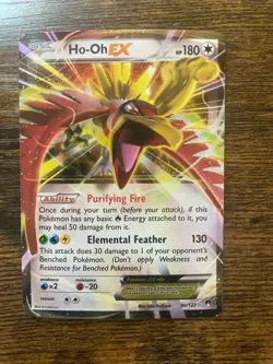 Pokemon TCG Ho-Oh EX 92/122 Breakpoint Ultra Rare Holo 180 HP Basic Card - Image 1