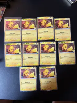 Lot of 10 Pikachu 051/162 2026 Pokemon Day 30th Anniversary Promo Cards 3 SWIRLS - Image 1