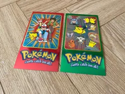 Pokemon Series 2 Topps Jumbo Foil Card 1 & 2 Of 5 Ash & Pikachu Blue Logo - Image 2