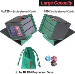 MTG Deck Box for Commander Display,Card Deck Box Fits 100 Double Sleeved Card... - Image 5