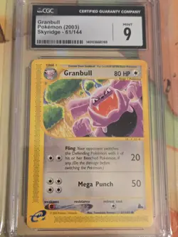 CGC 9 MINT Granbull 2003 Skyridge 61/144 Pokemon Card - Image 1