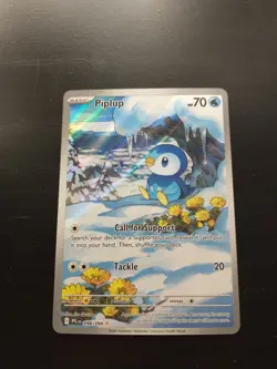 Pokemon Piplup 2025 Paldean Fates Shiny Vault Holo Rare Card 098/094 - Image 1