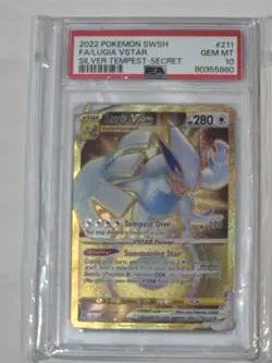 2022 Pokemon SWSH Lugia VSTAR #211 Silver Tempest Card Gem MT PSA 10 - Image 2