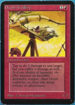 Orcish Artillery Alpha HEAVILY PLD Red Uncommon MAGIC CARD (ID# 516698) ABUGames - Image 1