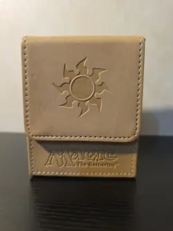 Vintage ULTRA PRO Magic The Gathering MTG Tan MANA FLIP BOX MTG Deck Case - Image 1