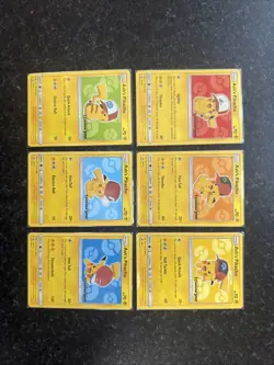 Pokemon TCG Ash’s Pikachu Promo 6 Card Bundle SM109, 110, 111, 112, 113,114 - Image 1