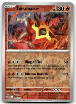 Turtonator 25/142 Common Stellar Crown Pokemon Reverse Holo Lightly Played - Image 1