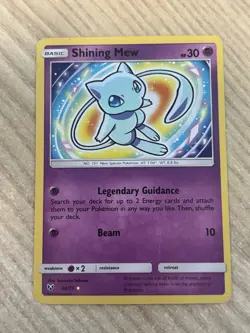 Shining Mew 40/73 Shining Legends Holo Pokemon HP/DMG PSA 1 ContenderU - Image 1