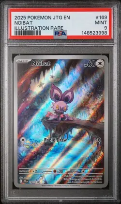 2025 POKEMON JTG EN-JOURNEY TOGETHER ILLUSTRATION RARE #169 NOIBAT PSA 9 - Image 1
