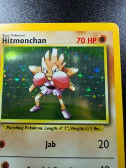 Pokemon Hitmonchan Holo Rare Base Set 7/102 Wizards of the Coast 1999 English - Image 3
