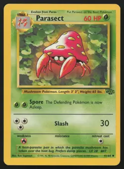 Parasect 41/64 Unlimited Uncommon Jungle Pokemon English NM - Image 1