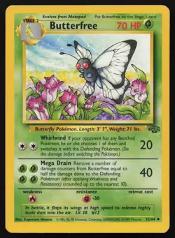 Butterfree 33/64 Unlimited Uncommon Jungle Pokemon English LP - Image 1