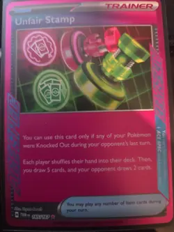 UNFAIR STAMP 165/167 - ACE SPEC - Twilight Masquerade - Near Mint - Pokemon Tcg - Image 1